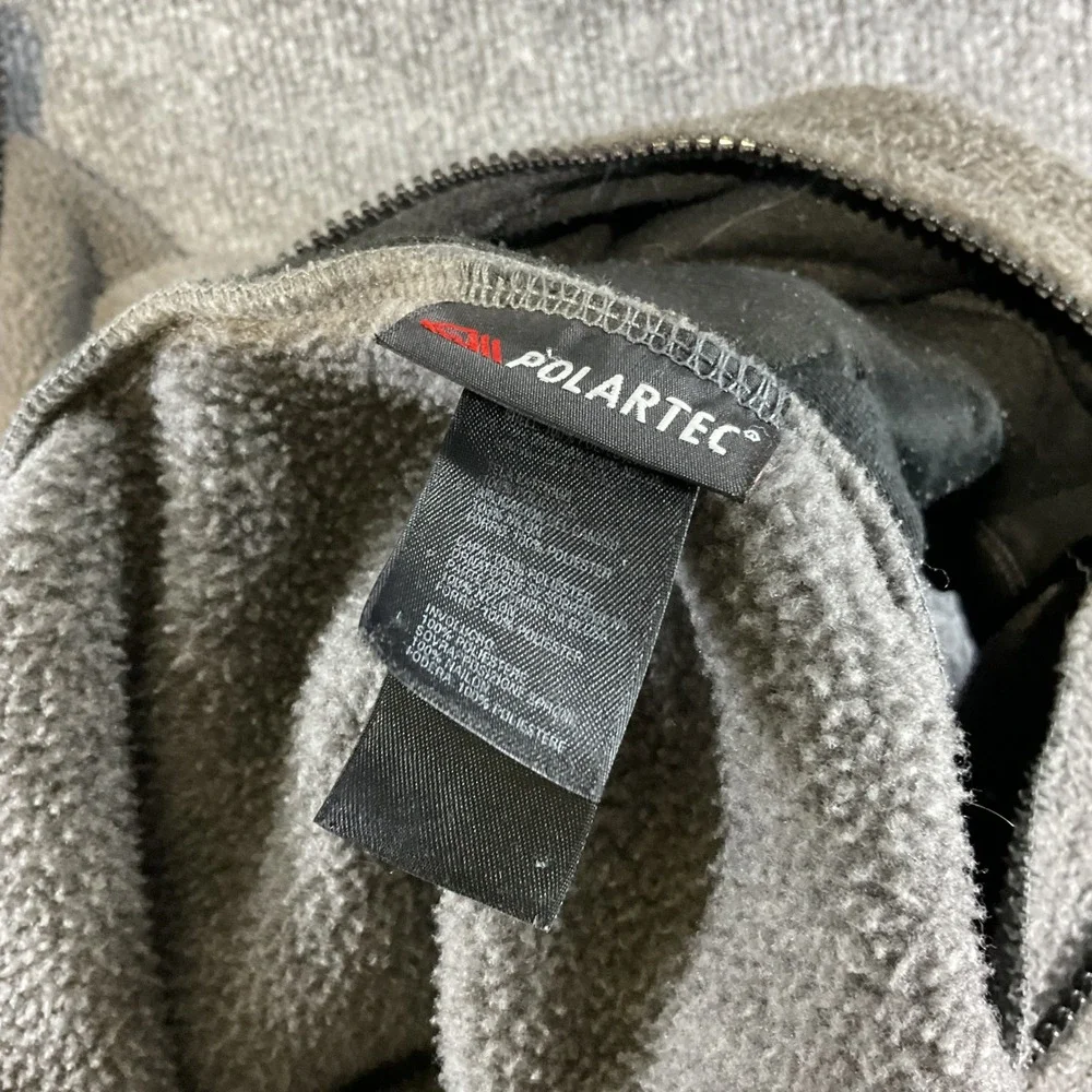 The North Face Denali Fleece Jacket Mens Medium Gray Black FZip Polartec Outdoor